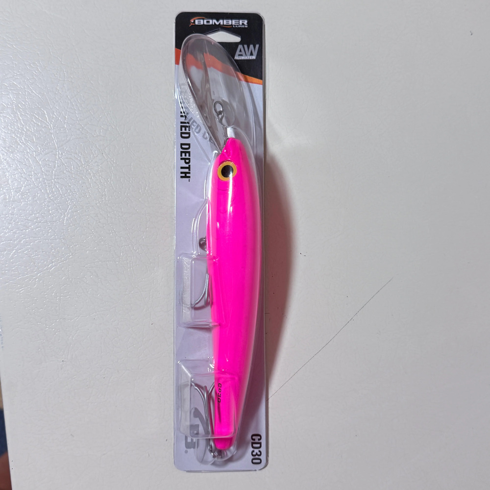 Bomber Lures Certified Depth CD30 Saltwater Trolling Lure 8 in Hot Pink